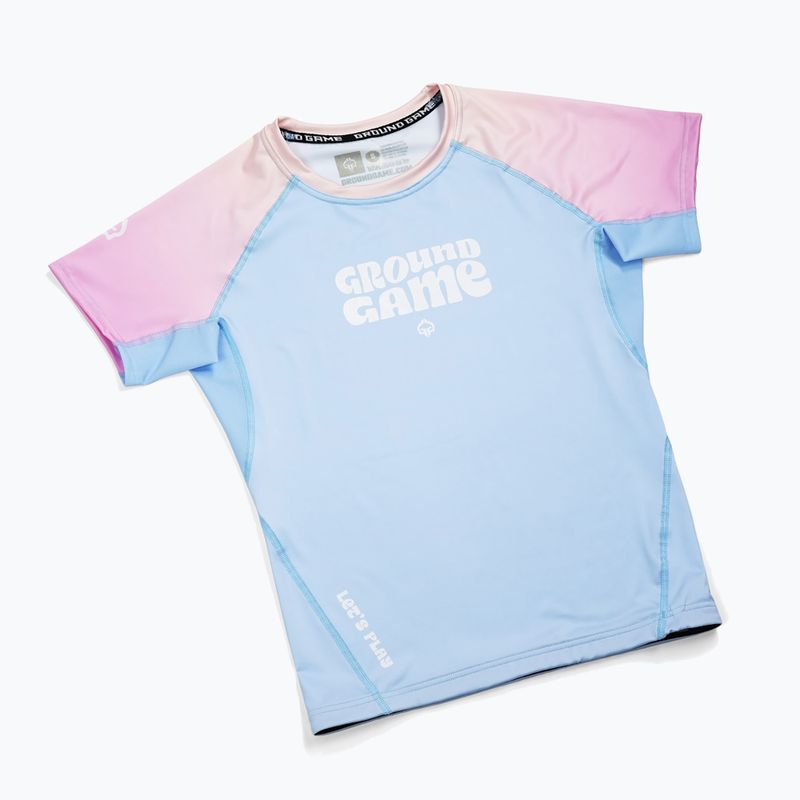 Rashguard atletico Ground Game da donna blu chiaro 6