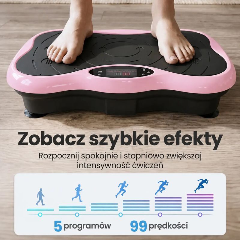Piattaforma vibrante Extralink Moonwalk Spin Move black/pink 10