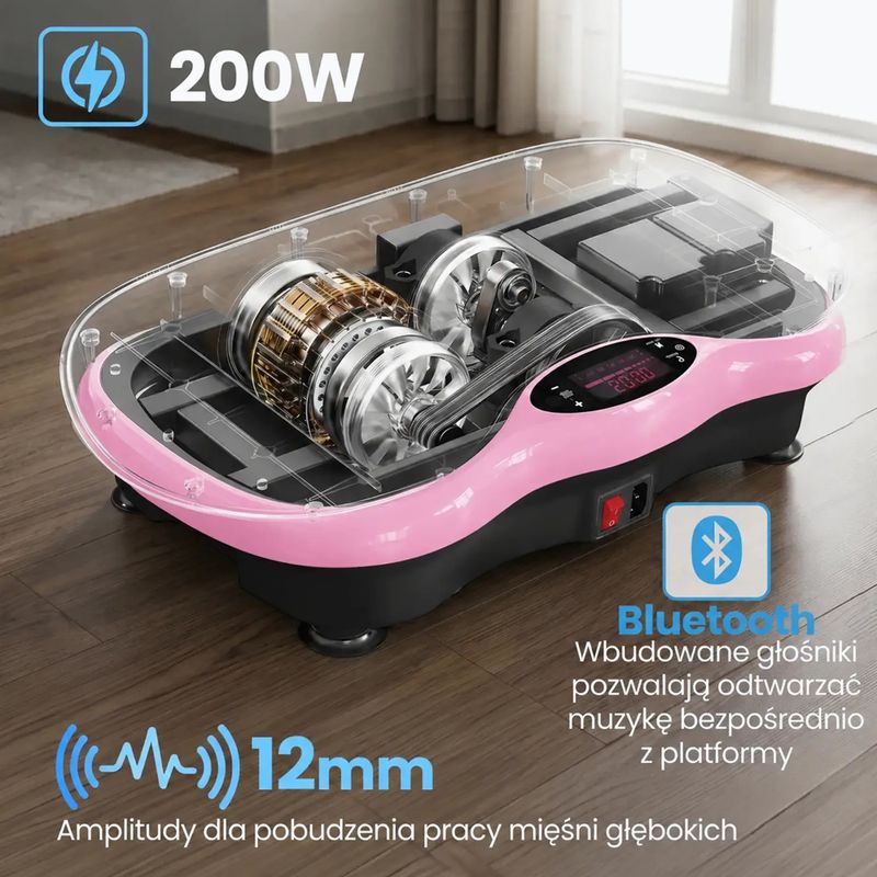 Piattaforma vibrante Extralink Moonwalk Spin Move black/pink 11