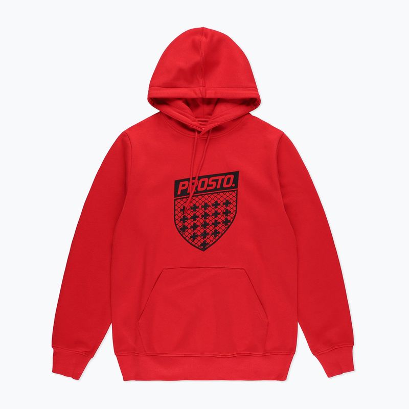 PROSTO Toogit Felpa con cappuccio da uomo rosso 4