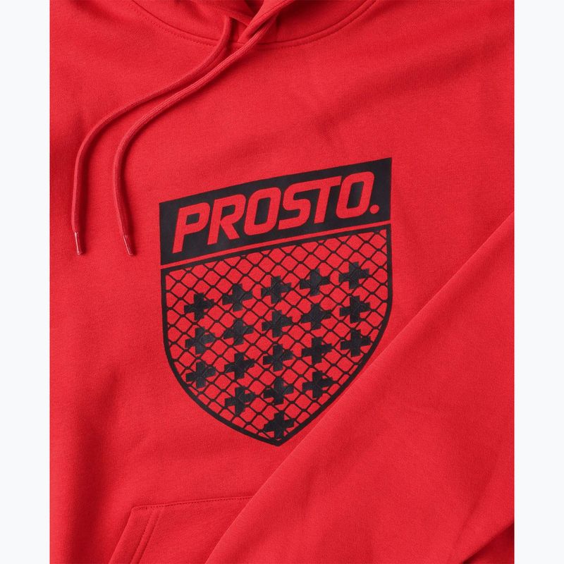 PROSTO Toogit Felpa con cappuccio da uomo rosso 6