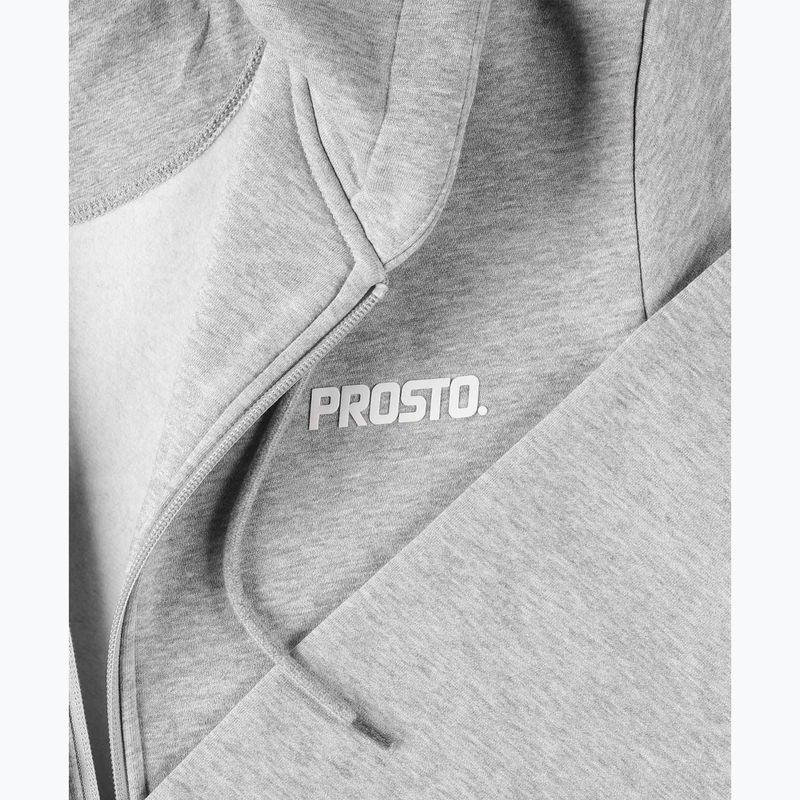 Felpa con cappuccio PROSTO Rendot Zip Uomo grigio 4