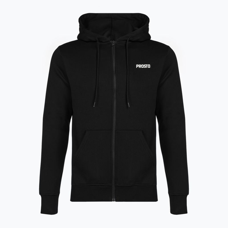 PROSTO Uomo Felpa con zip e cappuccio Rendot nero 4