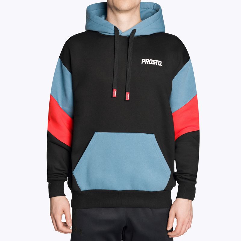 PROSTO Felpa con cappuccio da uomo Haxle nero