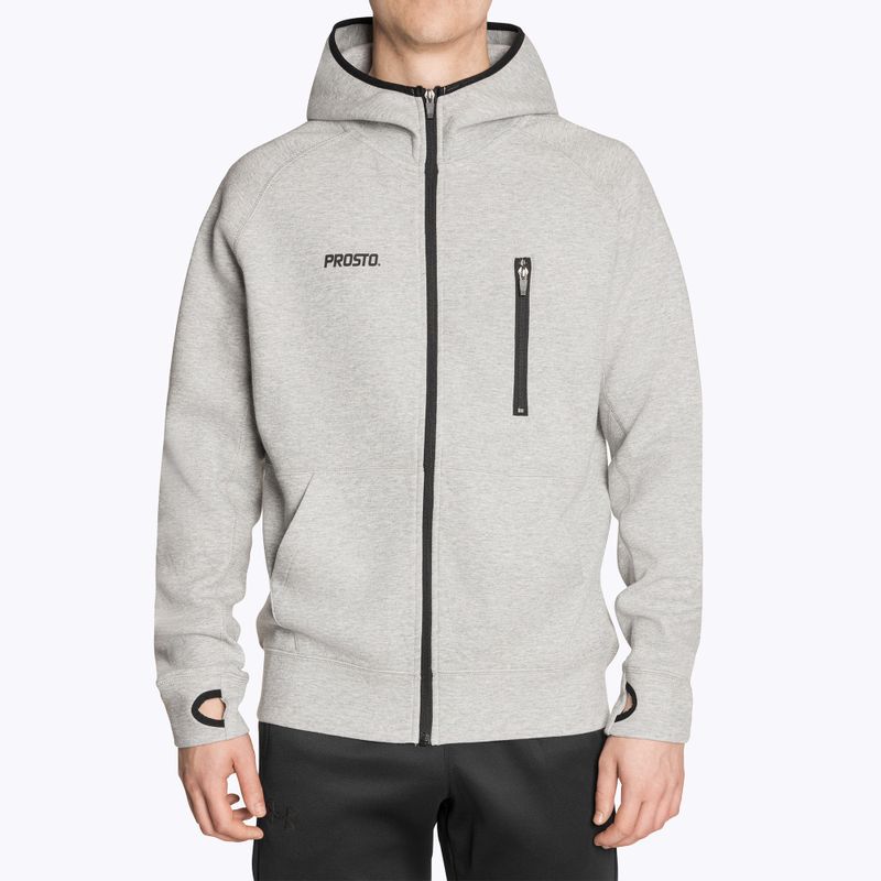 Felpa con cappuccio PROSTO Tech Zip da uomo Speedy grigio