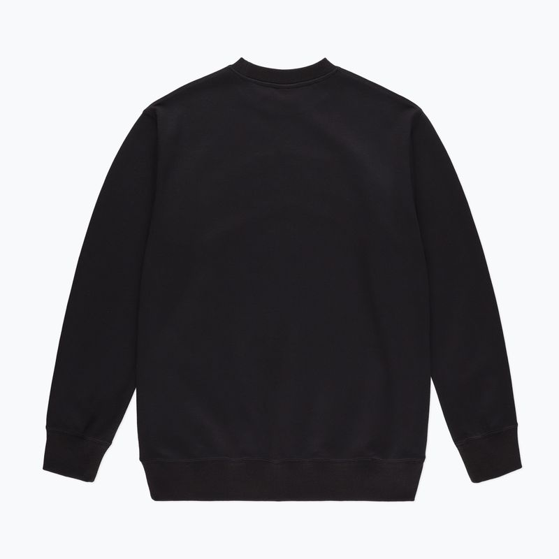 Felpa PROSTO Crewneck Varsity uomo nero 5