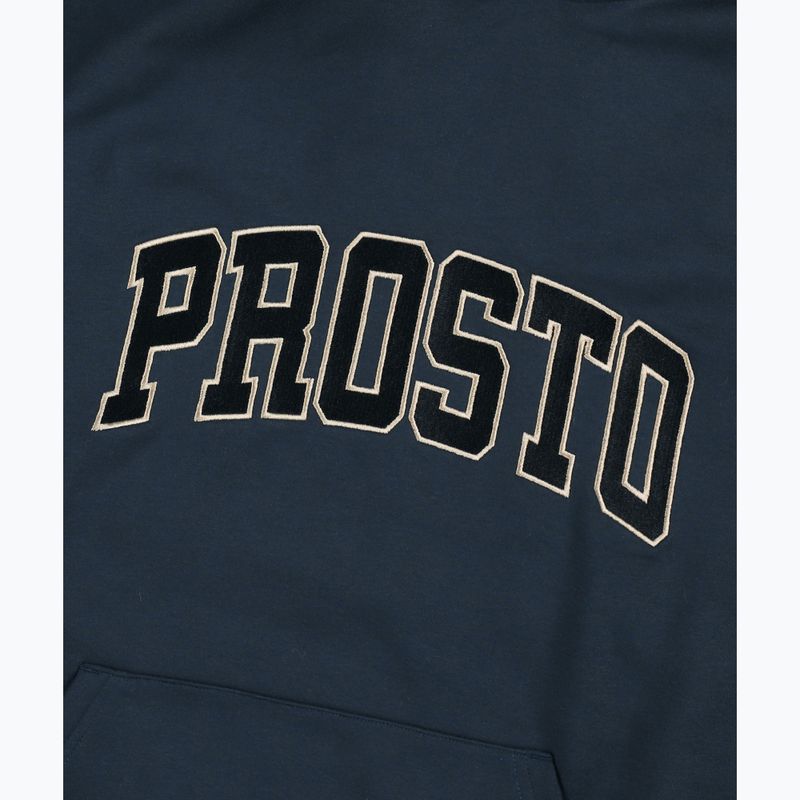 Felpa con cappuccio PROSTO College 99 navy da uomo 3