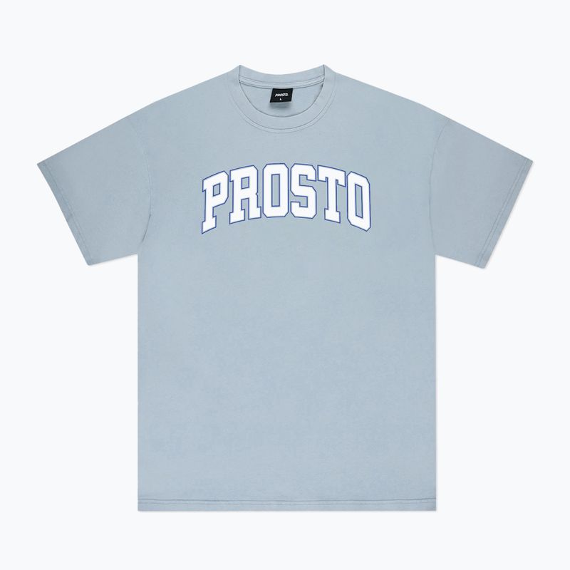 PROSTO College - Maglietta da uomo blu chiaro