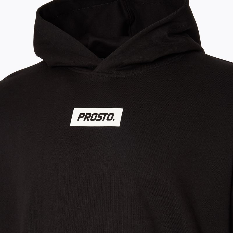 Felpa con cappuccio PROSTO Box da uomo, nero 3