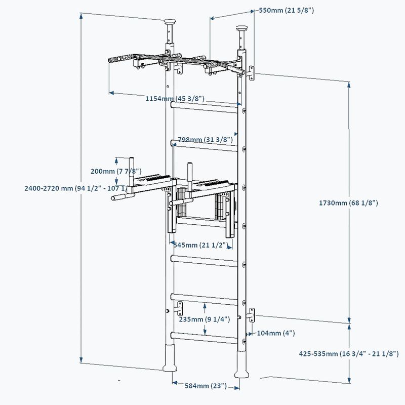 Scala da ginnastica BenchK bianca BK-522W 3