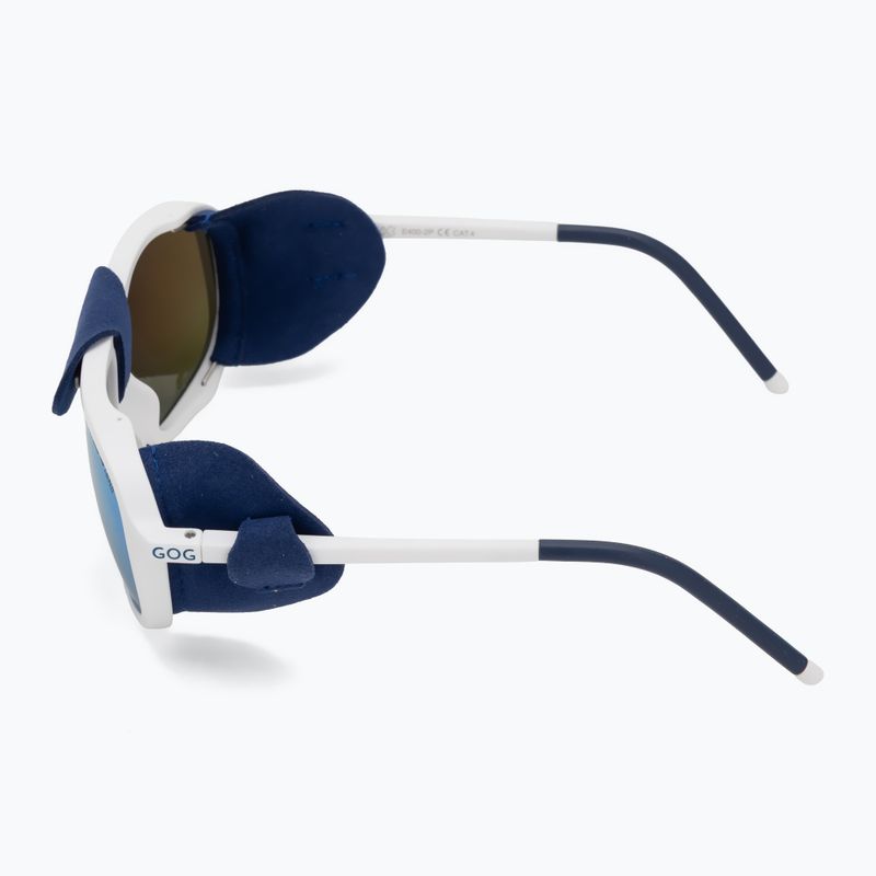 Occhiali da sole GOG Everest bianco opaco/blu navy 4