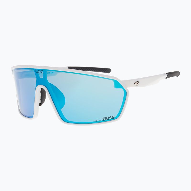 Occhiali da sole GOG Freya bianco opaco/nero/riflesso blu cielo