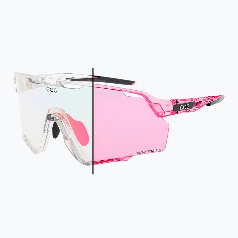 Occhiali da sole GOG Prometheus fotocromatici pink/black specchiati pink 6