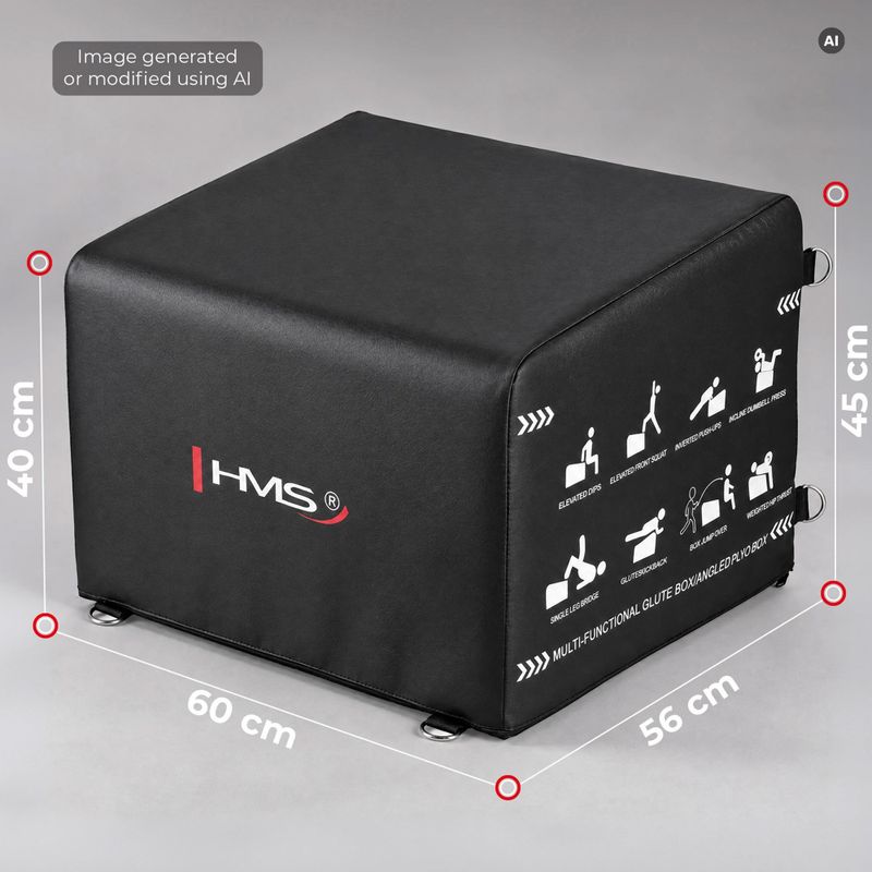 Cassa per allenamento HMS HTB61 Hip Thrust black 6