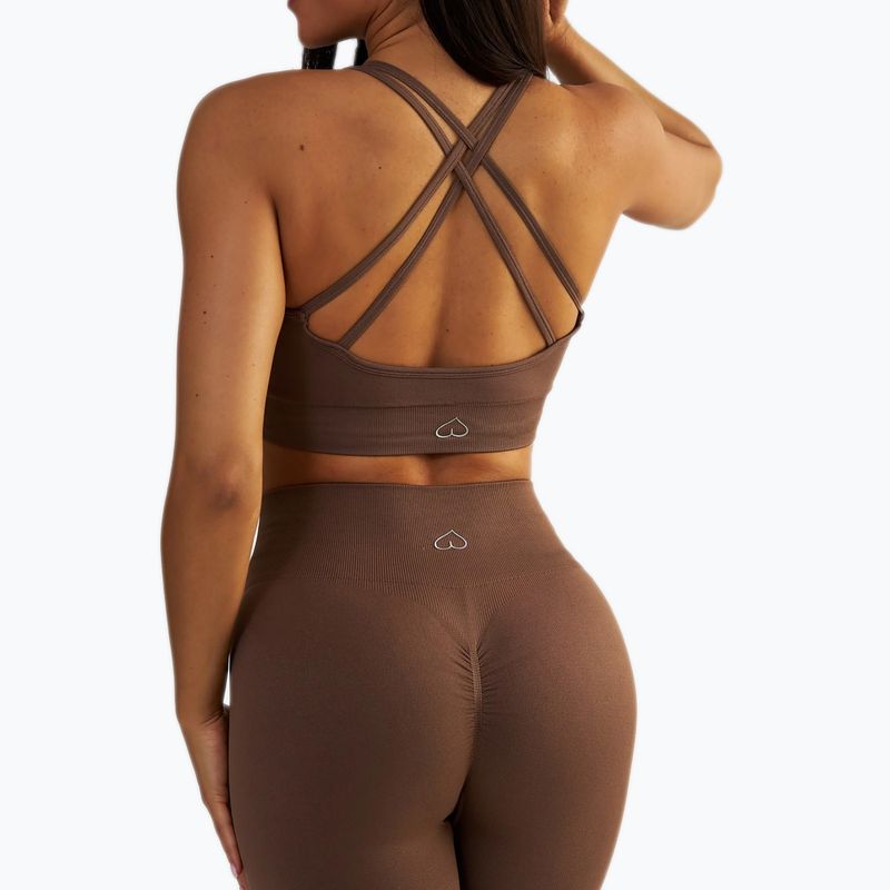 Reggiseno da allenamento BeShaped Gym Queen marrone 4
