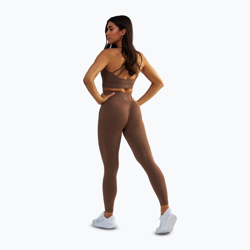 Leggings da allenamento da donna BeShaped Gym Queen marrone 3