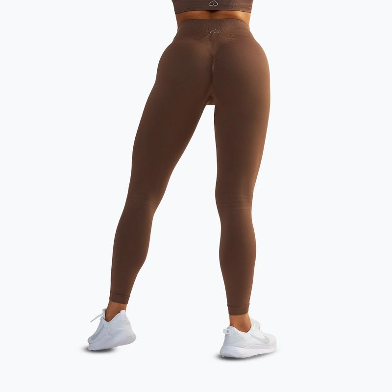 Leggings da allenamento da donna BeShaped Gym Queen marrone 4