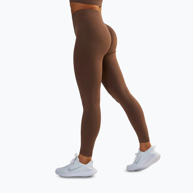 Leggings da allenamento da donna BeShaped Gym Queen marrone 5