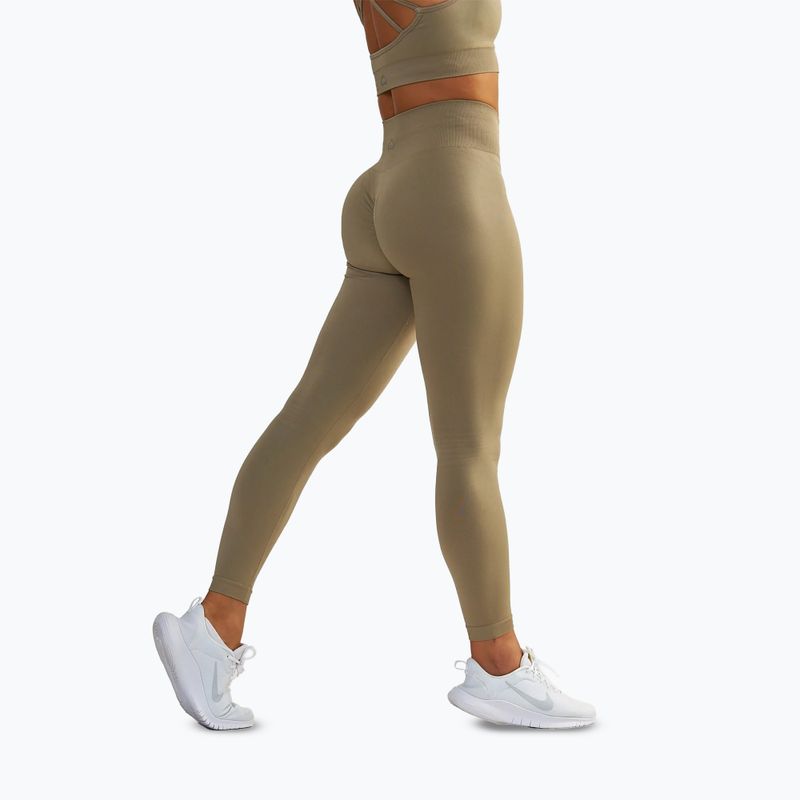 Leggings da allenamento da donna BeShaped Gym Queen taupe 5
