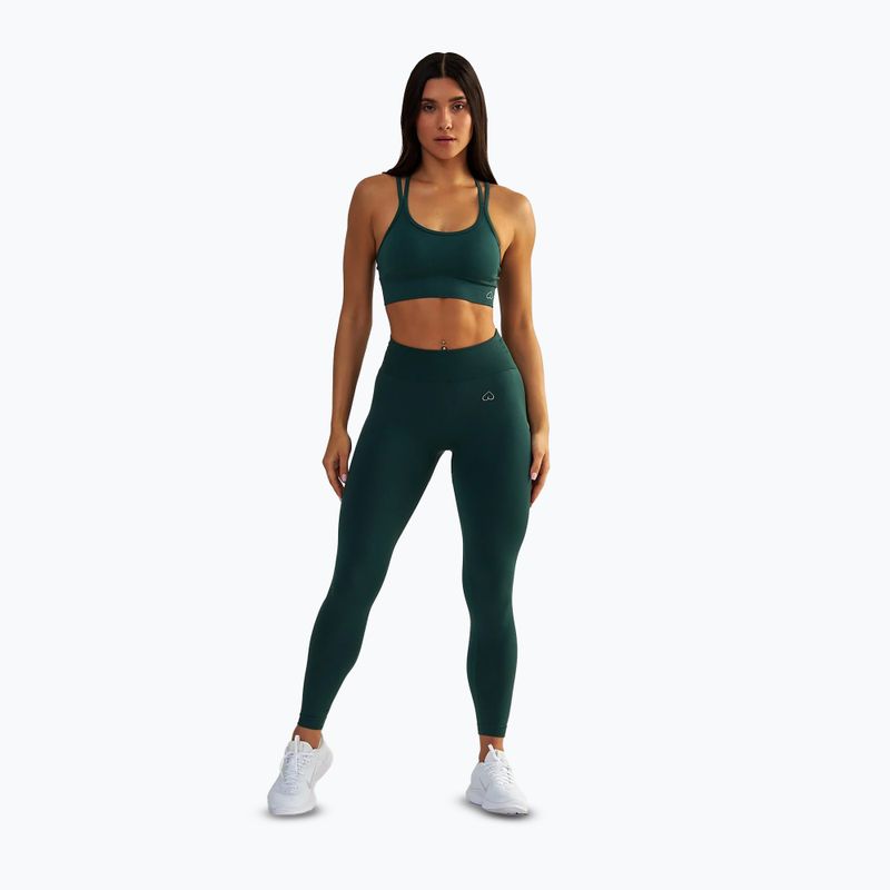 Leggings da allenamento da donna BeShaped Shape Up verde scuro 2