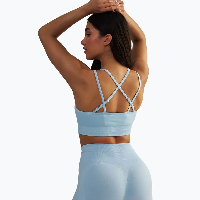 Top da allenamento donna BeShaped Shape Up azzurro 5