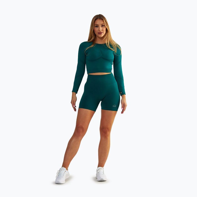 Top da allenamento donna BeShaped Power Up! LS verde scuro 2