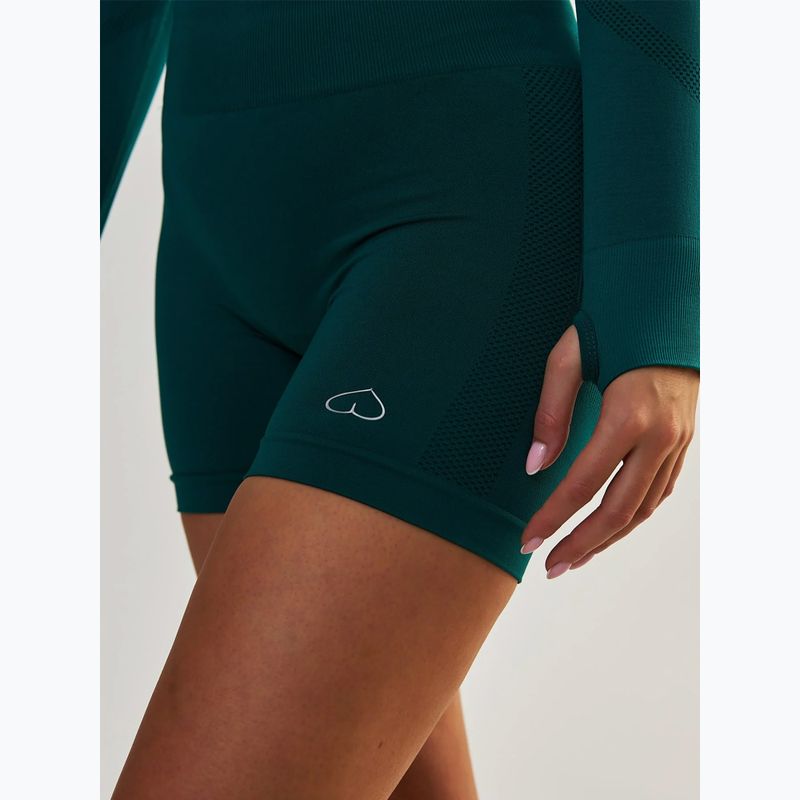 Pantaloncini da allenamento da donna BeShaped Power Up! verde scuro 6