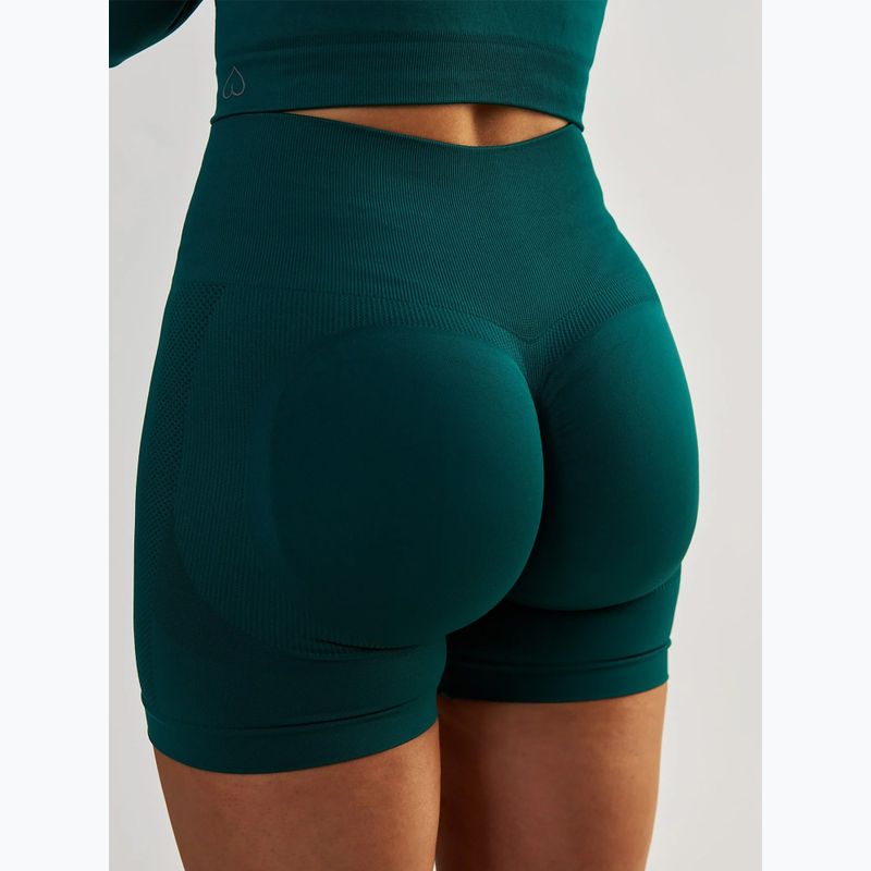 Pantaloncini da allenamento da donna BeShaped Power Up! verde scuro 8