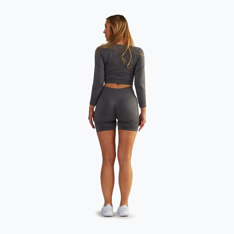 Top da allenamento da donna BeShaped Power Up! LS grigio 3