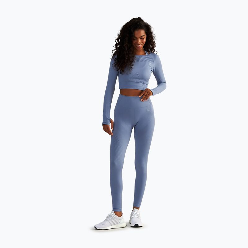 Top da allenamento da donna BeShaped Femme Force LS blu chiaro 2
