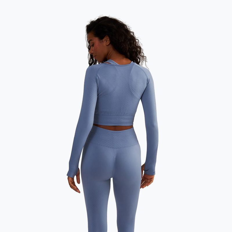Top da allenamento da donna BeShaped Femme Force LS blu chiaro 4