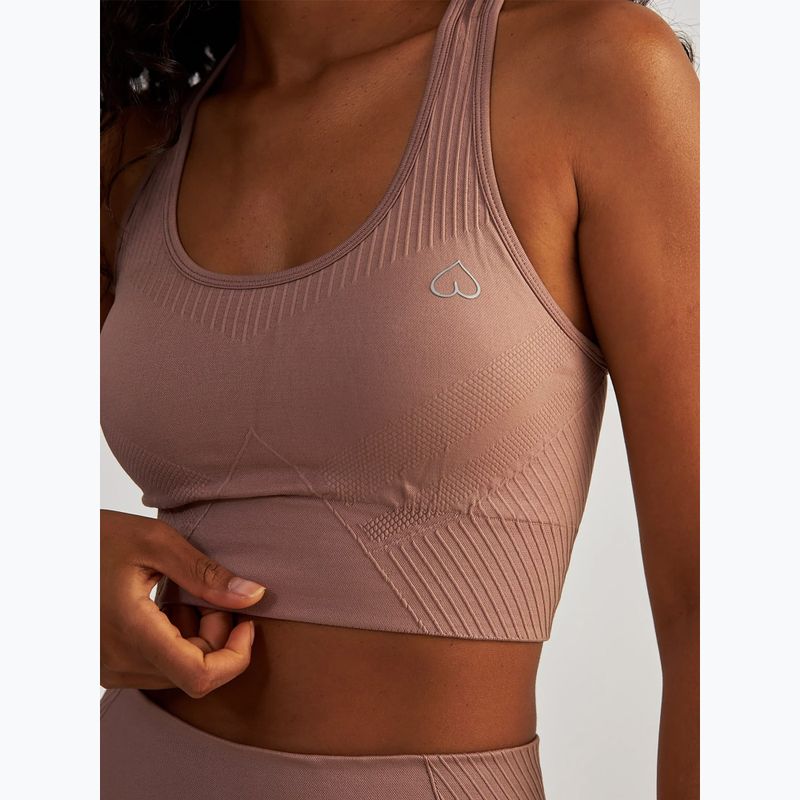 Top da allenamento da donna BeShaped Femme Force rosa-oro 5