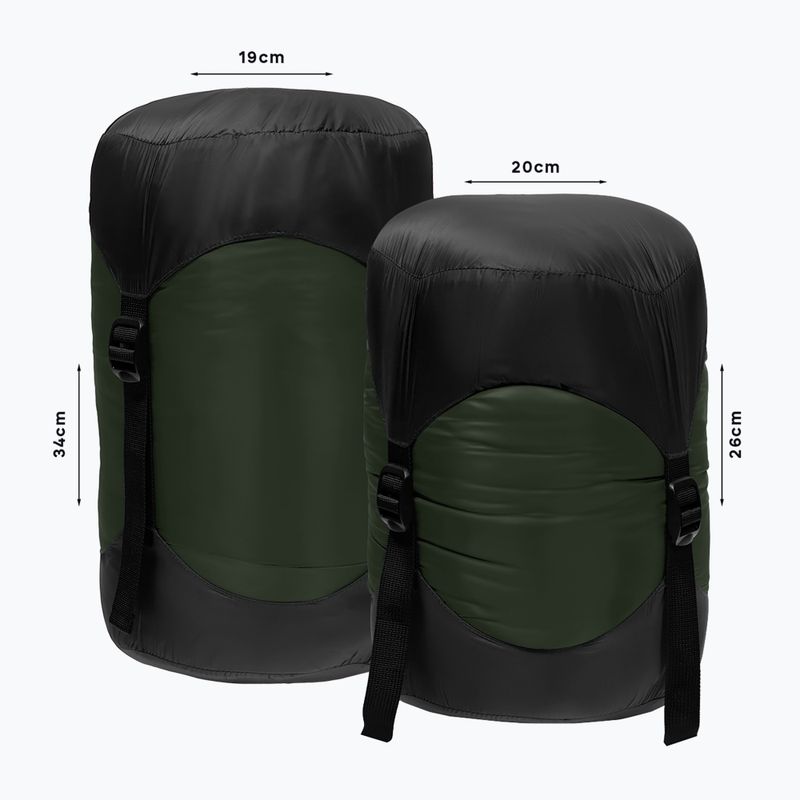 Sacco a pelo Alpinus Ultralight 1000 verde sinistro 7