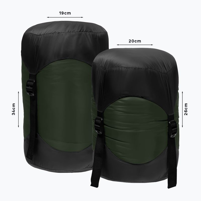 Sacco a pelo Alpinus Ultralight 1000 verde destro 7