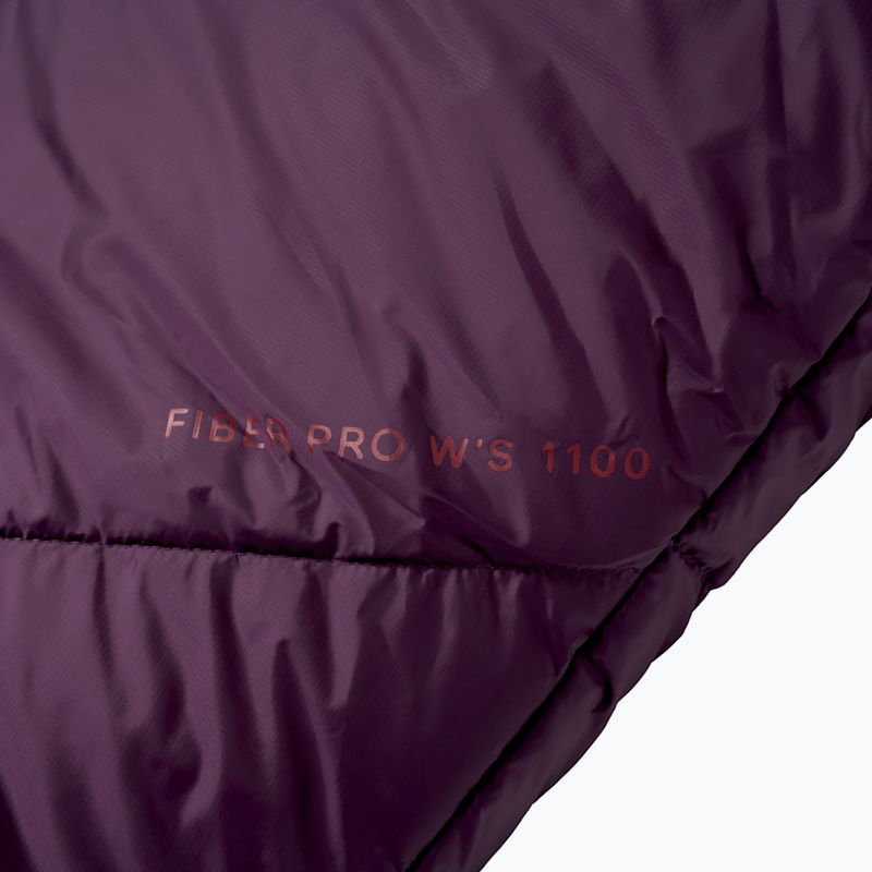 Sacco a pelo Alpinus Fiber Pro 1100 sinistro bordeaux 6