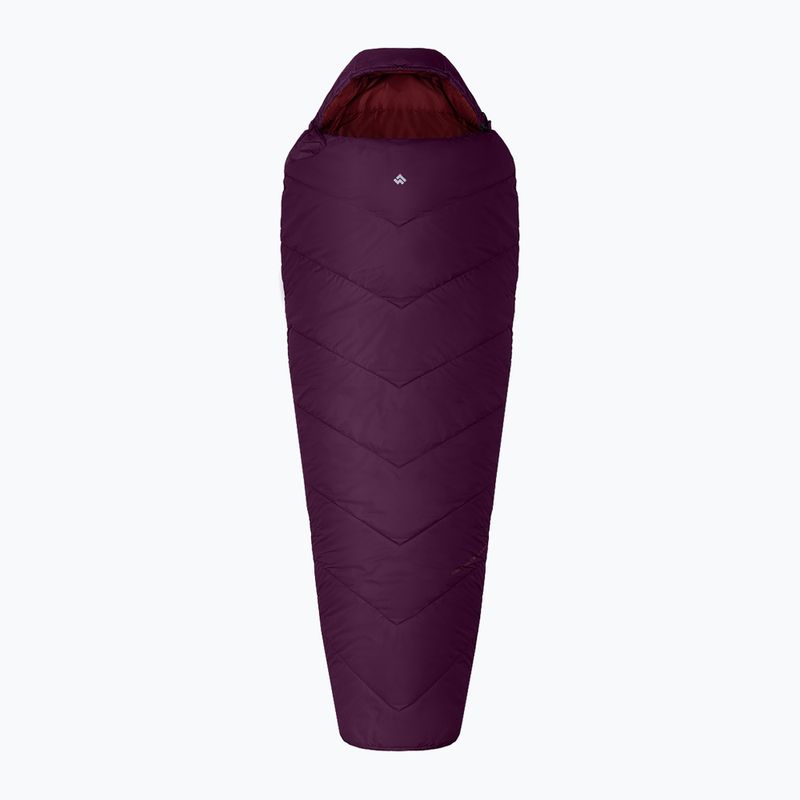 Sacco a pelo Alpinus Fiber Pro 1100 bordeaux destro