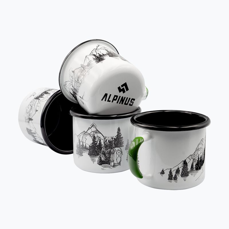 Tazza da viaggio Alpinus Enamelled White Bear 2