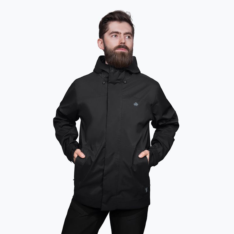 Giacca da pioggia Alpinus da uomo Arys nero 3