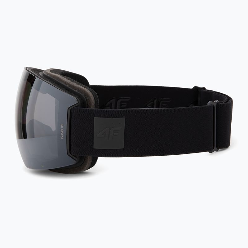 Occhiali da sci 4F U043 nero profondo/argento fumo a specchio 4