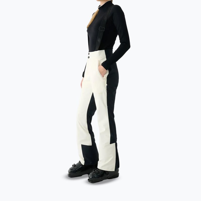 Pantaloni da sci donna 4F Fnk F0997 broken white 3