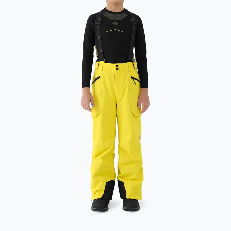Pantaloni da sci per bambini 4F Fnk M0953 yellow