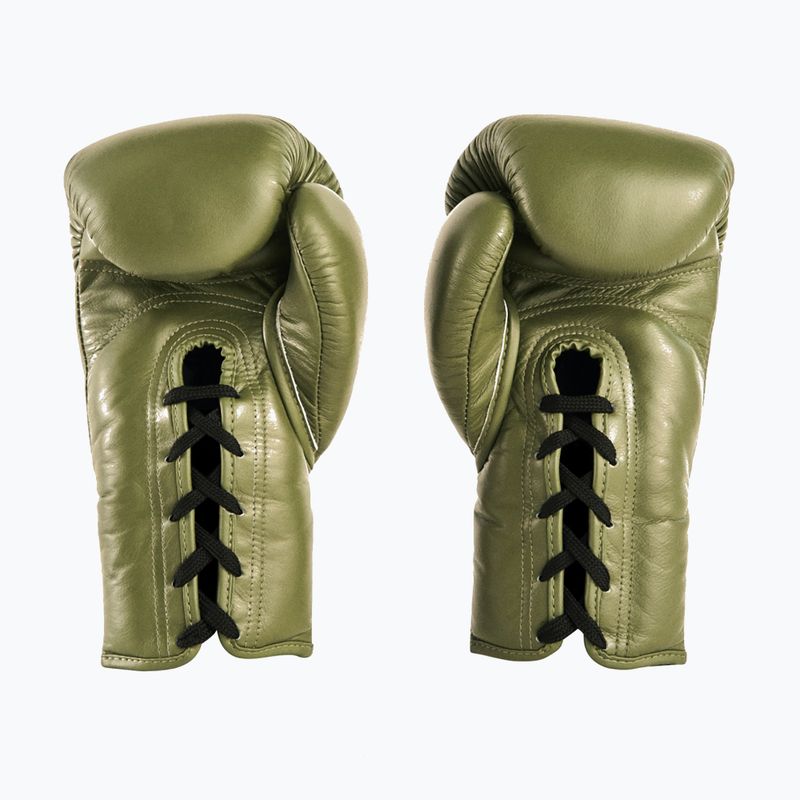 Guantoni da boxe classici UNIQ Laced Up color cachi 2