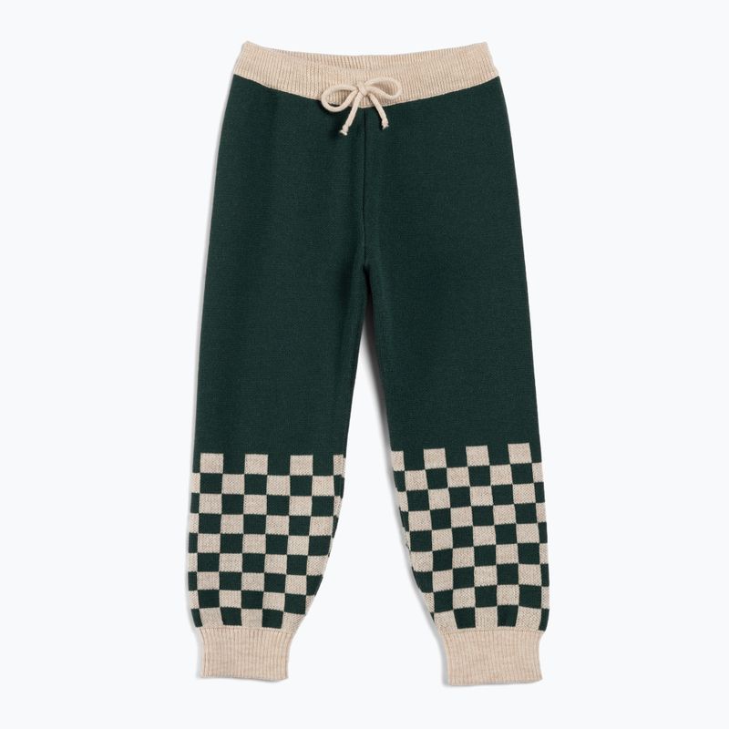 KID STORY pantaloni da bambino Merino verde scacchiera