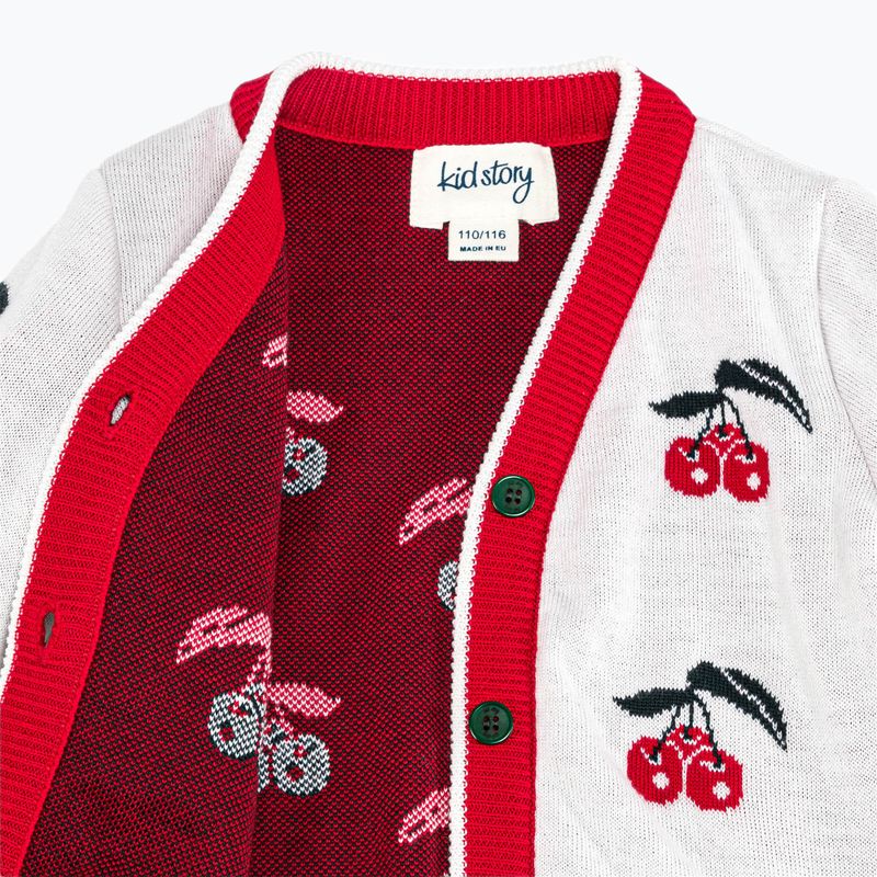 Cardigan per bambini KID STORY Merino happy cherry 4