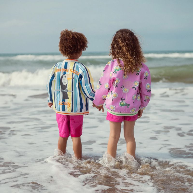 KID STORY giacca da bambino Bio Finishing Bomber a righe colorate 7