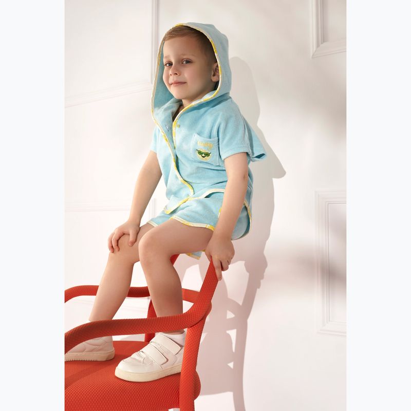 KID STORY Set in spugna di cotone biologico Camicia e pantaloncini blu cielo 15