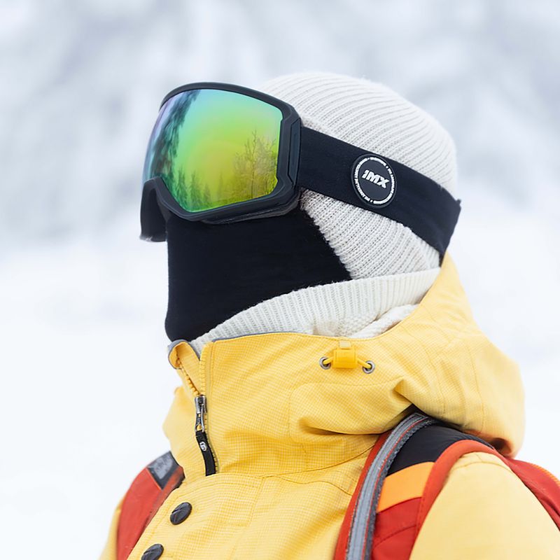 Maschera da sci IMX Peak black matt/black/green irridium/brown 5