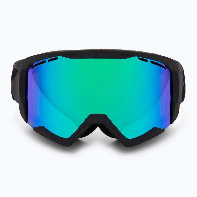 Maschera da sci IMX Snow black matt/black/green iridium/brown 2