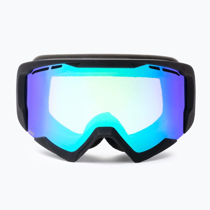 Maschera da sci IMX Snow black matt/black/green iridium/brown 6