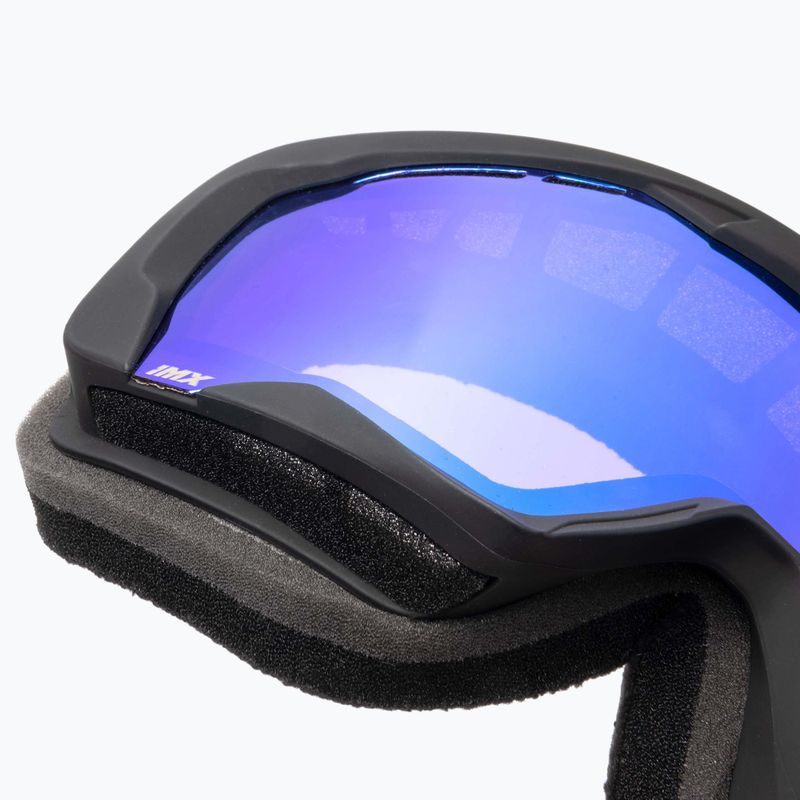 Maschera da sci IMX Snow black matt/black/green iridium/brown 11